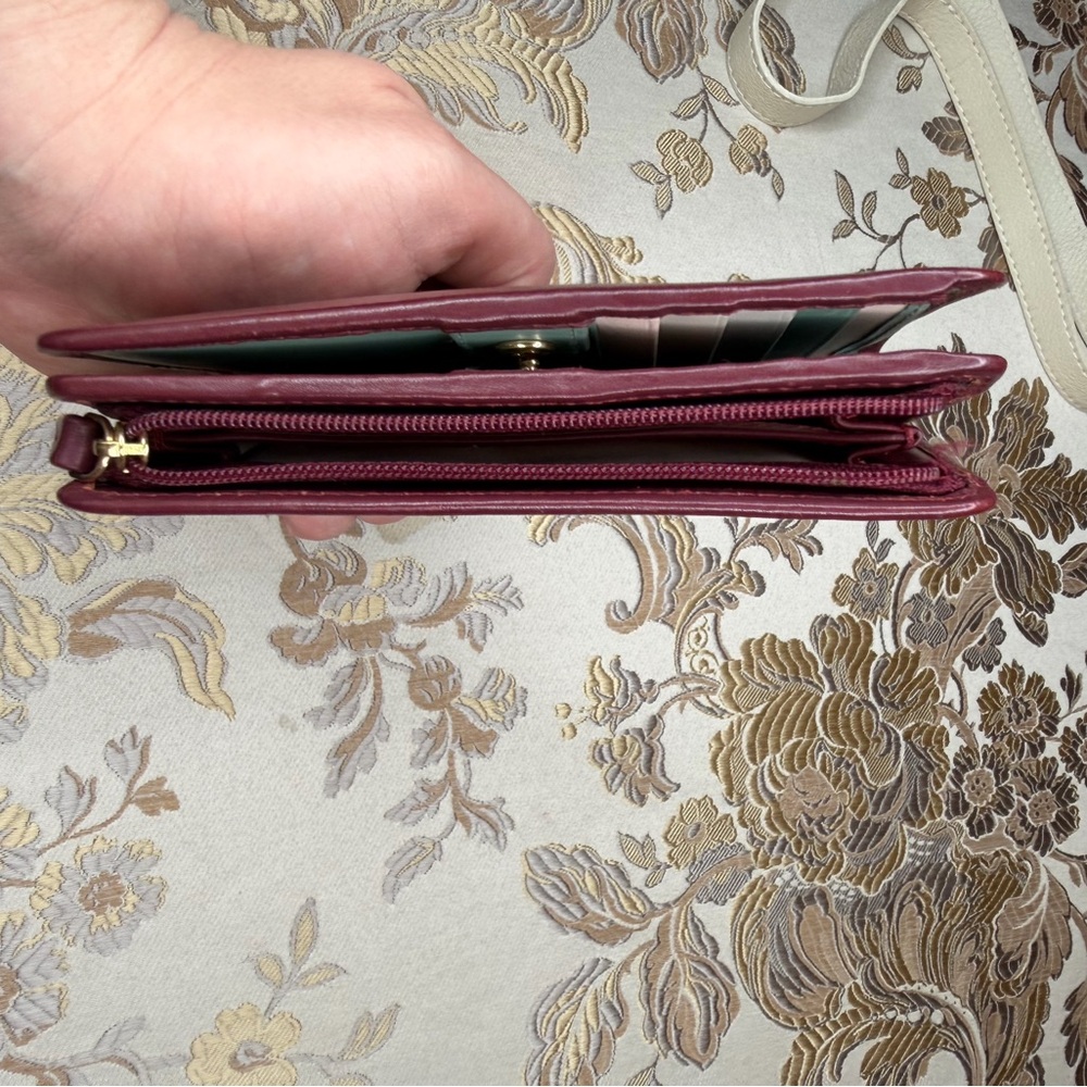 RADLEY LONDON Burgundy with pink green and white accents  Wallet with Dog Logo - Picture 13 of 14